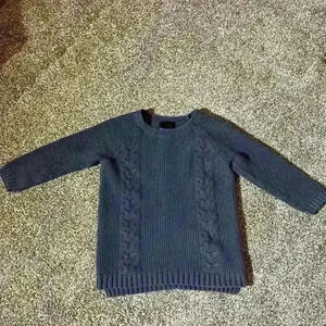 Womens Cynthia Rowley Blue Cable Knit Pullover Sweater Size Medium